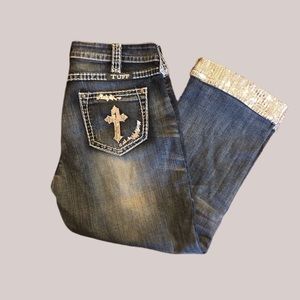 Cowgirl Tuff Capri Jeans